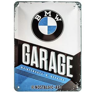ART Letrero retro de estaño, BMW – Garaje – Idea de regalo para ventiladores de accesorios de coche, placa de metal, diseño vintage para decoración de pared, 5.9 x 7.9 pulgadas