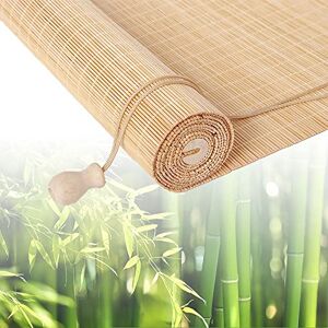 ODHNI Cortina De Bambú Persiana Veneciana Estores Enrollables Bambú  Pantalla De Estor Bambu Natural Persiana Enrollable Romanas Estor De Bambú  ranspirable UV Color primario 80x140cm/31x55in（W×H） - Compare precios con  Kelkoo - (Enero