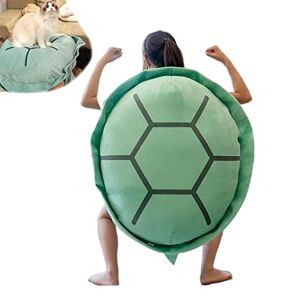 LELEBEAR Tortuga gigante, almohadas de concha de tortuga portátil, carcasa de tortuga (24 pulgadas)
