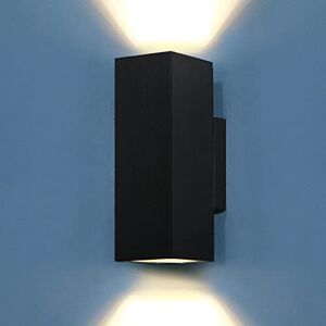 Eliphil Lámpara de exterior, lámpara exterior, lámpara de pared exterior, color negro mate