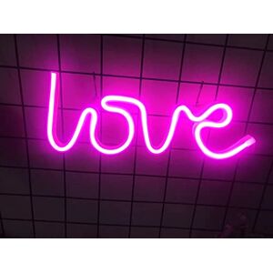Artego Letrero Luminoso LED Neon Amor Love Bar *Varios Modelos* Letrero Love Toda Ocasión Neon Signs for Wall Decor (Love)