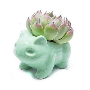 SY DIY maceta de cerámica lindo arte macetas Home decorativa de cerámica arte jarrón verde
