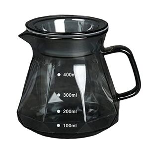Fenteer Cafetera de goteo de mano de vidrio, cafetera de goteo de té para café de mano y té, goteo de café, 450 ml