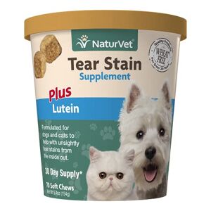 NaturVet 79903693 Tear Stain Plus Lutein 70 Count Soft Chew Cup