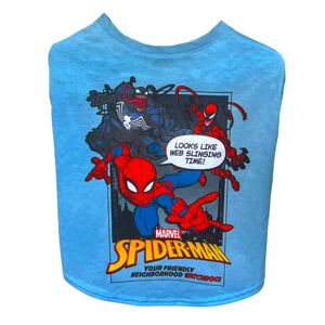 Marvel Camisa de perro Spiderman – Disfraz oficial de  de Spiderman – Transpirable y elástico disfraz de perro Spiderman – Cómodas camisas de  – Correa de telaraña – L