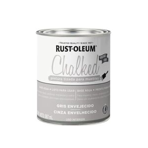 Rust-Oleum Pintura Tizada Chalked Interior Ultra Mate Brochable 887 mL, Color Gris Envejecido