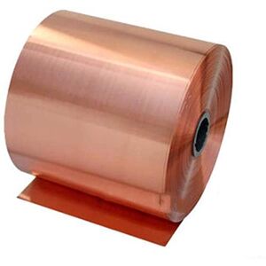 ART Lámina de cobre de cobre puro 1 M ancho de la hoja de protección 100 mm espesor 0,3 mm rollo conductor de doble cara