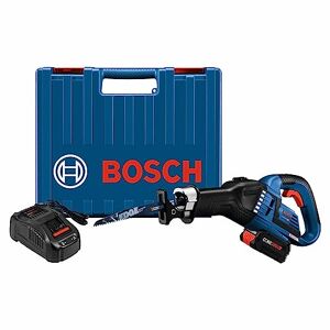 Bosch GSA18V-125K14A 18V EC sin escobillas de 1-1/4 pulgadas. Kit de sierra alternativa de agarre múltiple con (1) batería CORE18V® de 8 Ah de alta potencia