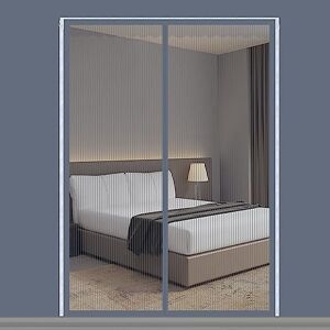 KFBVDR Cortinas Mosquiteras Para Puertas cortina mosquitera con imanes cortina mosquitera puerta exterior mosquitera puerta magnetica (W x L:110x200cm(43×78inch),Gray)