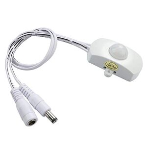 Unknown 1 módulo de sensor humano DC 12 V interruptor del módulo del sensor del cuerpo del módulo del interruptor de la tira LED automática MINI PIR sensor de movimiento infrarrojo (color: blanco)