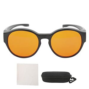 FILFEEL Gafas Láser, Gafas de Ordenador Anti Rayos Azules que Se Ajustan a los Anteojos Recetados Lentes de Color ámbar Naranja Marco Redondo