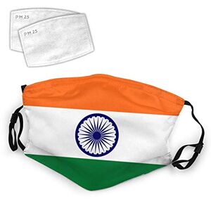 workduak Bandera india nacional de la India lavable filtro de boca reutilizable algodón cara para adultos mujeres hombres protección