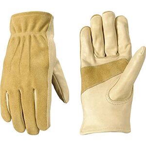 WELLS LAMONT 1124M Grain Cowhide Full Leather Women’s Work Gloves, Medium