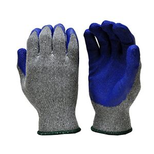 G & F Products G & F 1511L-DZ Rubber Latex Coated Work Gloves for Construction, Blue, Crinkle Pattern, Men's Large (Sold by dozen, 12 Pairs)