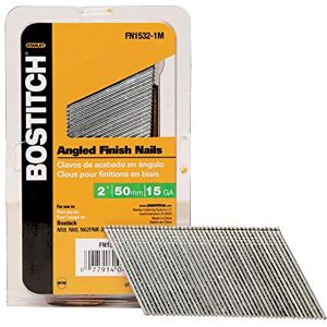 Bostitch FN1532-1M 2-Inch 15-Gauge FN Style Angled Finish Nails, 1000 per Box