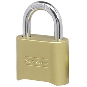 Master Lock 175 Resettable Set-Your-Own Combination Lock, Brass, 1-Inch Shackle