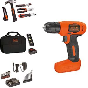 Black & Decker Kit de herramientas para taladro y hogar de 8 V, 57 piezas (BDCD8PK)