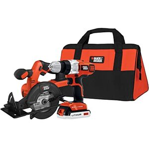 Black & Decker 20V MAX* Kit combinado de taladro inalámbrico, 2 herramientas (BDCD220CS)