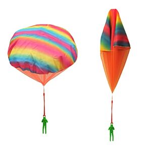 KESYOO 2 Piezas Mini Paracaídas Figura de Paracaídas para Hombre con Juguete de Paracaídas Set de Manos de Lanzamiento de Paracaídas para Hombre con Juguete de Vuelo Al Aire Libre de Luz