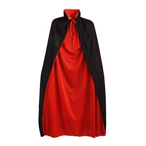 BESPORTBLE Disfraz de vampiro de Halloween de 1.4 m para disfraz de vampiro de «cosplay», de doble capa, para adultos (rojo y negro) de