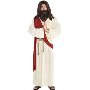 amscan Juego de disfraz de Jesús para hombre, tamaño estándar para adultos, color blanco