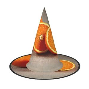 SSIMOO Sombrero de bruja de Halloween con fruta naranja para mujer, la mejor opción para el mejor conjunto de disfraces de Halloween