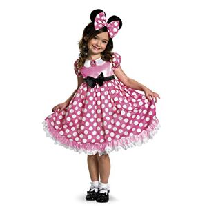Disguise Minnie Mouse Clubhouse Glow In The Dark Costume, Pink/White, Medium
