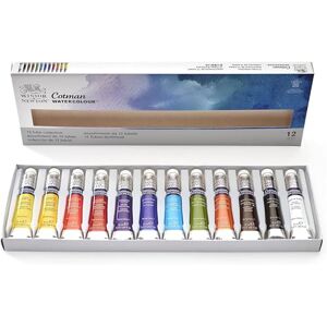Winsor & Newton Cotman Pintura para acuarelas (8 ml, 12 unidades), varios colores Winsor & Newton Cotman Pintura para acuarelas (8 ml, 12 unidades), varios colores