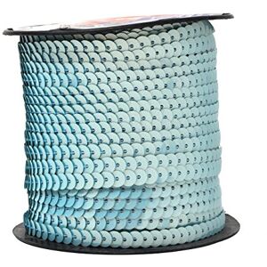 Mandala Crafts 6mm Flat Gold Silver Black Red Blue Trim Paillette Spangle Sequins String Ribbon Roll, 100 Yards (One Regular Roll 100 Yards, Aquamarine) Mandala Crafts 6mm Flat Gold Silver Black Red Blue Trim Paillette Spangle Sequins String Ribbon Roll, 100 Yards (One Regular Roll 100 Yards, Aquamarine)