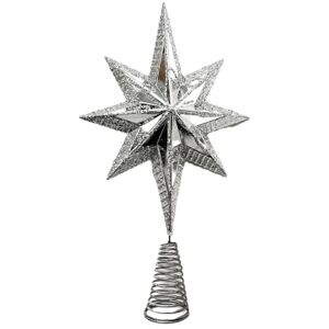 Kurt S. Adler Kurt Adler Christmas Star Mini Tree Topper Star Burst 6.75 inch Silver Kurt S. Adler Kurt Adler Christmas Star Mini Tree Topper Star Burst 6.75 inch Silver