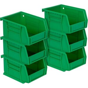 Akro-Mils 30210 AkroBins Contenedor organizador apilable de plástico para colgar, 5 pulgadas x 4 pulgadas x 3 pulgadas, verde, paquete de 6 Akro-Mils 30210 AkroBins Contenedor organizador apilable de plástico para colgar, 5 pulgadas x 4 pulgadas x 3 pulgadas, verde, paquete de 6