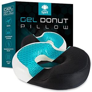 Healthy Spirit Gel Donut Pillow Donut Cushion for Tailbone Hemorrhoid Cushion Coccyx Sciatica Pregnancy Cushion, Black Healthy Spirit Gel Donut Pillow Donut Cushion for Tailbone Hemorrhoid Cushion Coccyx Sciatica Pregnancy Cushion, Black