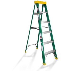 AKRON Escalera De Tijera 77-89 De Fibra de Vidrio 1.83m 5 Escalones Uso Profesional Tipo ll Capacidad de Carga 175kg AKRON Escalera De Tijera 77-89 De Fibra de Vidrio 1.83m 5 Escalones Uso Profesional Tipo ll Capacidad de Carga 175kg