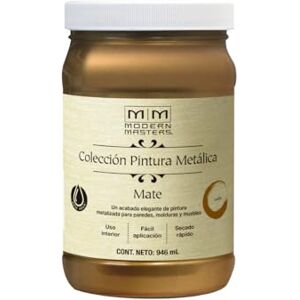 Rust-Oleum Pintura Metálica Modern Mastres Esmalte Acrílico 946 mL, Color Latón Mate Rust-Oleum Pintura Metálica Modern Mastres Esmalte Acrílico 946 mL, Color Latón Mate