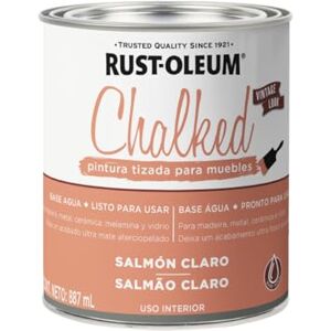 Rust-Oleum Pintura Tizada Chalked Interior Ultra Mate Brochable 887 mL, Color Salmon Claro Rust-Oleum Pintura Tizada Chalked Interior Ultra Mate Brochable 887 mL, Color Salmon Claro