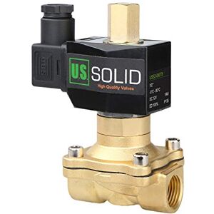 U.S. Solid válvula solenoide eléctrica de latón macizo de 1,27 cm, 12 V CC, agua no potable, aire abierto, NBR U.S. Solid válvula solenoide eléctrica de latón macizo de 1,27 cm, 12 V CC, agua no potable, aire abierto, NBR