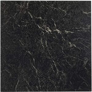 ACHIM Sterling Azulejos autoadhesivos de vinilo de 12 pulgadas, 20 azulejos, 12 x 12 pulgadas, negro con vena blanca, despegar y pegar, suelos de bricolaje para cocina, comedor, dormitorios y baños de ACHIM Sterling Azulejos autoadhesivos de vinilo de 12 pulgadas, 20 azulejos, 12 x 12 pulgadas, negro con vena blanca, despegar y pegar, suelos de bricolaje para cocina, comedor, dormitorios y baños de