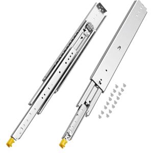 VEVOR Diapositivas de cajón de alta resistencia, 1 par de deslizadores de cajón de bloqueo de 22 pulgadas, capacidad de carga de 500 libras, deslizamiento de cajón de rodamiento de bolas de montaje VEVOR Diapositivas de cajón de alta resistencia, 1 par de deslizadores de cajón de bloqueo de 22 pulgadas, capacidad de carga de 500 libras, deslizamiento de cajón de rodamiento de bolas de montaje