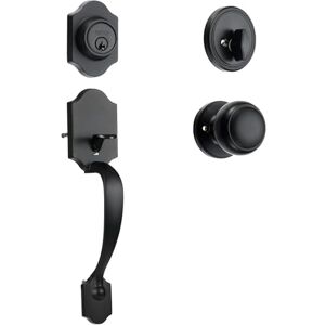 VEVOR Juego de manijas y cerrojo de puerta delantera, juego de cerradura de puerta delantera de níquel satinado con perilla interior, mango de cilindro único espaciado de agujeros ajustable, para VEVOR Juego de manijas y cerrojo de puerta delantera, juego de cerradura de puerta delantera de níquel satinado con perilla interior, mango de cilindro único espaciado de agujeros ajustable, para