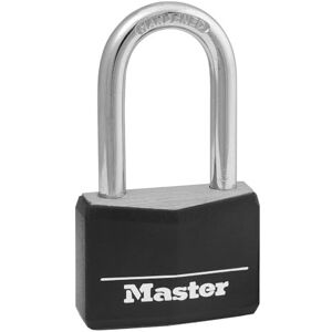 Master Lock Candado de latón macizo de 4 cm, cubierta negra, 1-1/2 Inch Shackle, Negro Master Lock Candado de latón macizo de 4 cm, cubierta negra, 1-1/2 Inch Shackle, Negro