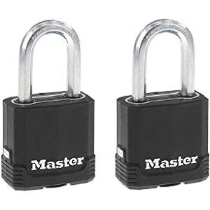 Master Lock M115XQLFCCSEN Magnum Candado laminado, 4.7 cm de ancho, acero de 0.8 cm, 3.81 cm de distancia al grillete, paquete de 4, Paquete de 2, 1-1/2 Inch Shackle, Covered Master Lock M115XQLFCCSEN Magnum Candado laminado, 4.7 cm de ancho, acero de 0.8 cm, 3.81 cm de distancia al grillete, paquete de 4, Paquete de 2, 1-1/2 Inch Shackle, Covered
