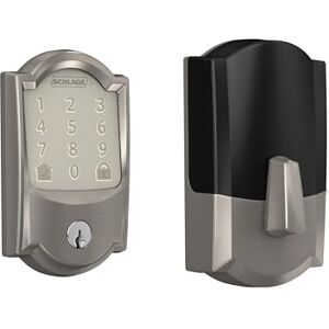 SCHLAGE Encode Cerrojo de seguridad WiFi con borde Camelot, Camelot, Lock Only, Níquel Satinado SCHLAGE Encode Cerrojo de seguridad WiFi con borde Camelot, Camelot, Lock Only, Níquel Satinado