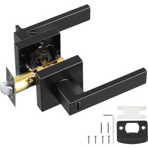 VEVOR Manija de puerta de privacidad, 1 paquete de palanca interior negra mate, palanca reversible para mano izquierda o derecha con cerradura de giro sin llave, rotación de 45° para abrir, manijas VEVOR Manija de puerta de privacidad, 1 paquete de palanca interior negra mate, palanca reversible para mano izquierda o derecha con cerradura de giro sin llave, rotación de 45° para abrir, manijas