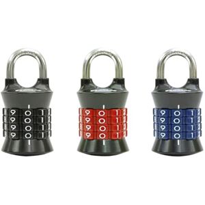 Master Lock Locker Lock Set Your Own Combinación Candado, paquete de 3, colores pueden variar, 1535EC3 Master Lock Locker Lock Set Your Own Combinación Candado, paquete de 3, colores pueden variar, 1535EC3