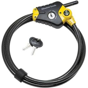 Master Lock Cable Lock, pythontm ajustable con llave candado de cable, 6 ft. Largo, 8413dpf Master Lock Cable Lock, pythontm ajustable con llave candado de cable, 6 ft. Largo, 8413dpf
