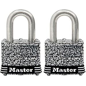 Master Lock 3SST Candado de acero inoxidable para exteriores con llave, paquete de 2 llaves similares Master Lock 3SST Candado de acero inoxidable para exteriores con llave, paquete de 2 llaves similares