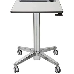 Ergotron 24-547-003 LearnFit Sit-Stand Desk Table mobile school rectangular white silver Ergotron 24-547-003 LearnFit Sit-Stand Desk Table mobile school rectangular white silver