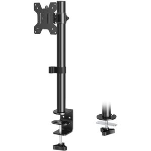 MOUNTUP Soporte de monitor único, ajustable para monitores planos o curvados de hasta 32 pulgadas, hasta 18 libras, VESA 75 x 75 y 100 x 100, con base de ojal y montaje en mesa, Negro MOUNTUP Soporte de monitor único, ajustable para monitores planos o curvados de hasta 32 pulgadas, hasta 18 libras, VESA 75 x 75 y 100 x 100, con base de ojal y montaje en mesa, Negro
