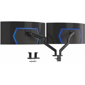 VIVO Brazo de tensión dual ultra ancho para pantallas de 45 pulgadas de hasta 45 libras por brazo, soporte de monitor de alta calidad para 2 pantallas ultra anchas, negro, STAND-V200V VIVO Brazo de tensión dual ultra ancho para pantallas de 45 pulgadas de hasta 45 libras por brazo, soporte de monitor de alta calidad para 2 pantallas ultra anchas, negro, STAND-V200V
