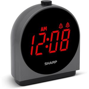 Sharp Reloj despertador para recámara, 2 alarmas, visualización fácil de leer, reloj digital básico simple con puertos de carga USB y USB-C, regulable, repetición, perfecto para niños, adolescentes Sharp Reloj despertador para recámara, 2 alarmas, visualización fácil de leer, reloj digital básico simple con puertos de carga USB y USB-C, regulable, repetición, perfecto para niños, adolescentes